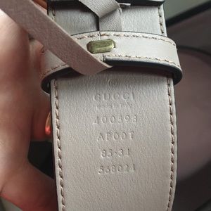 SOLD!! Leather belt with Double G